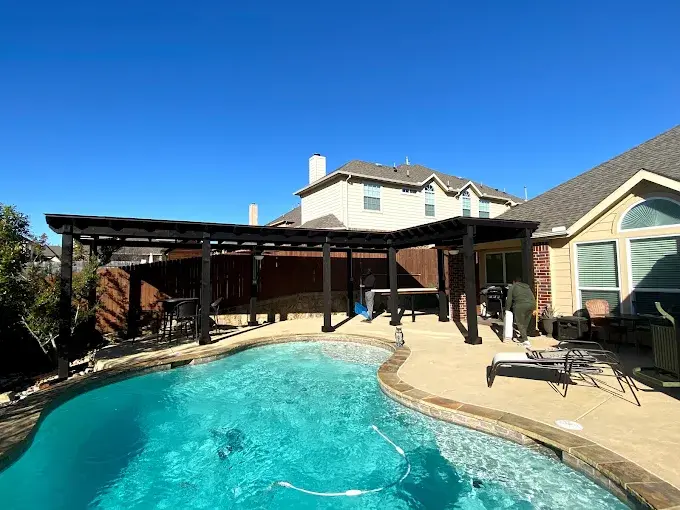 Beautiful pergola installation