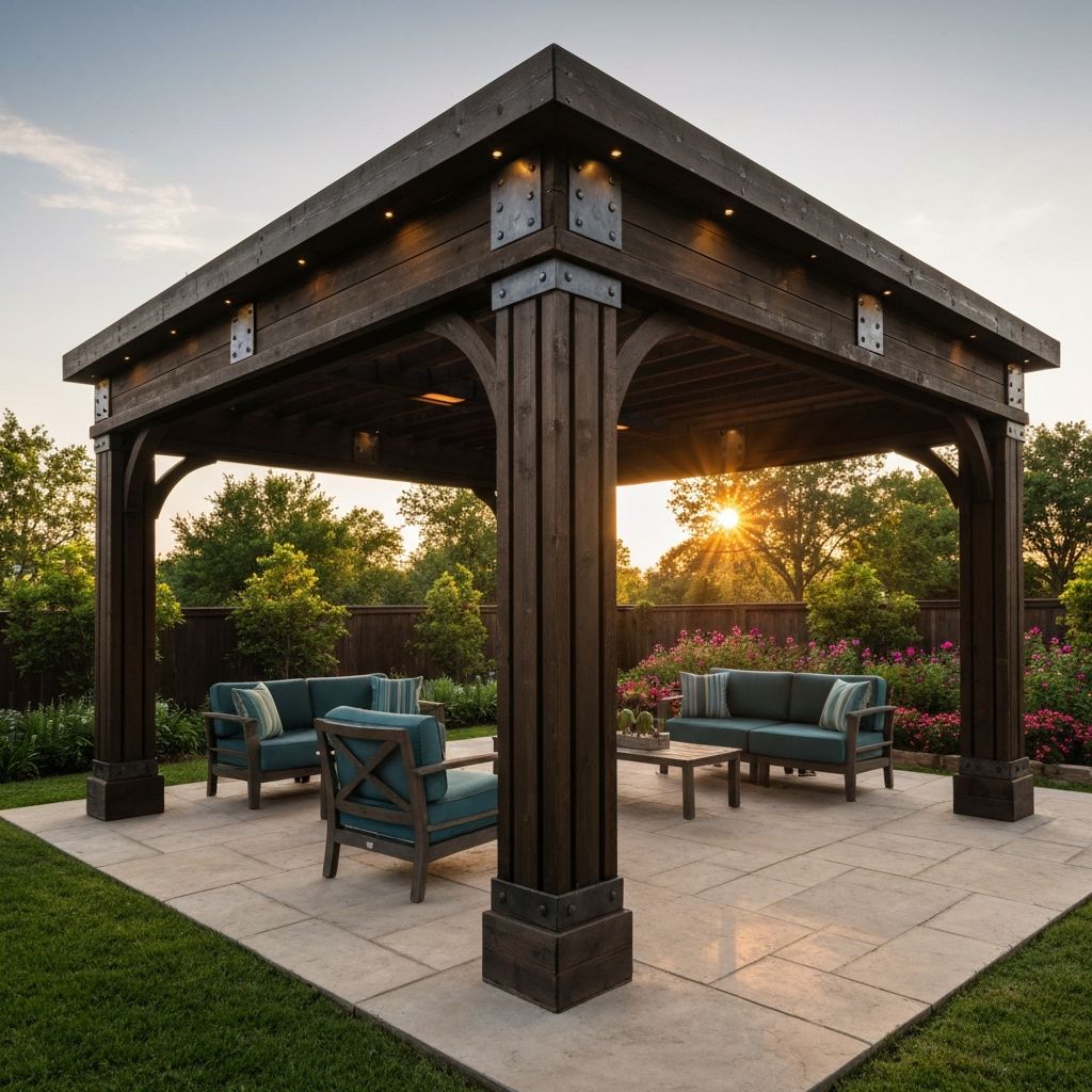 Custom pergola in Dallas backyard